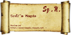Szám Magda névjegykártya